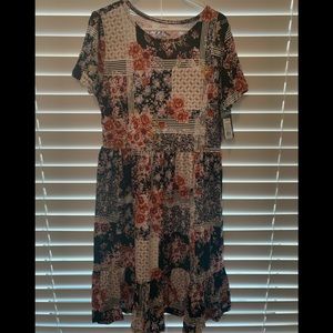 Adorable mixed print dress